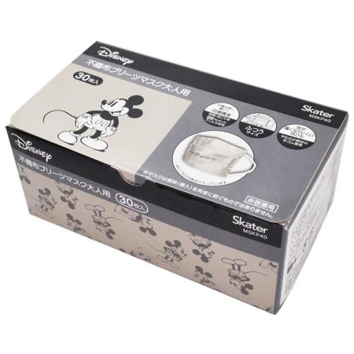 Skater Non-woven Mask Regular Size 4 Layer Structure Increased Box Disney Mickey Mouse 30 Pieces MSKP40-A