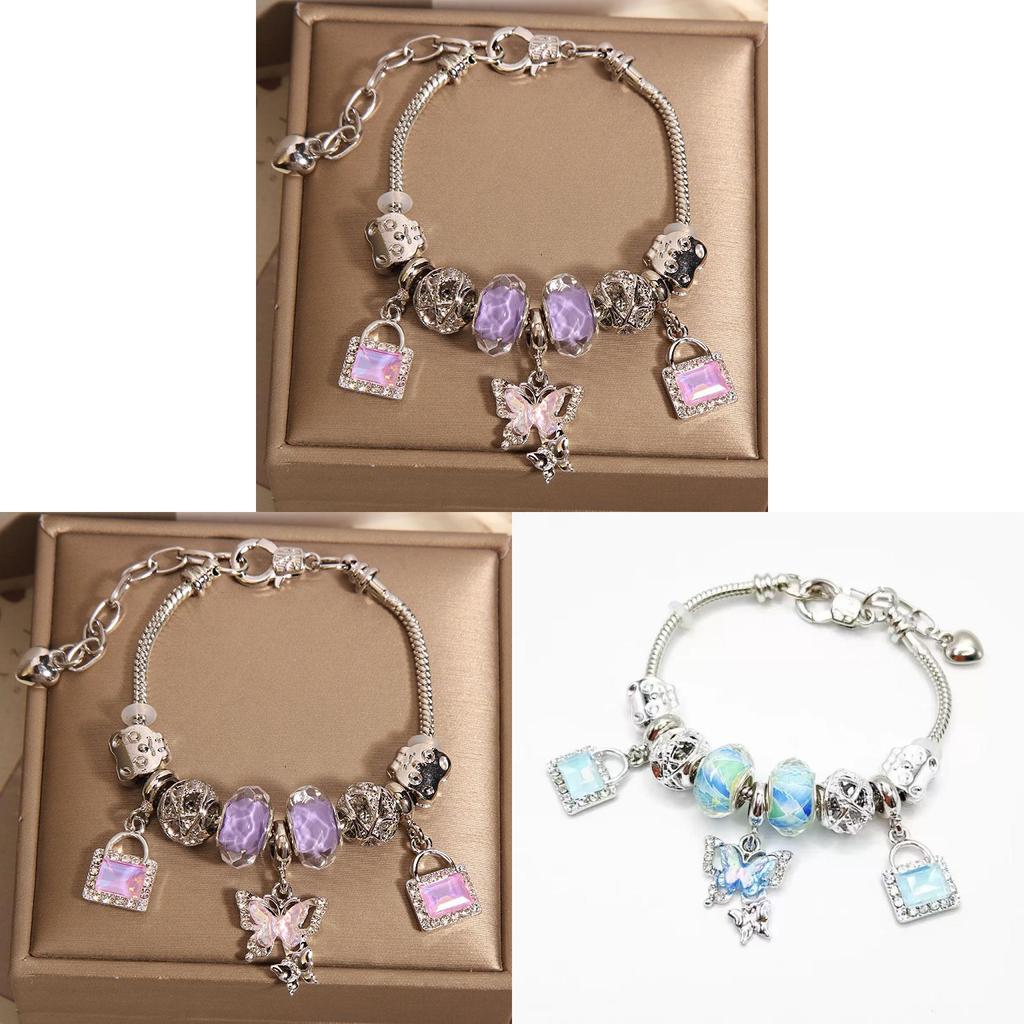 Designer Bracelet For Women With Electroplated Alloy And Butterfly Charm For Gift