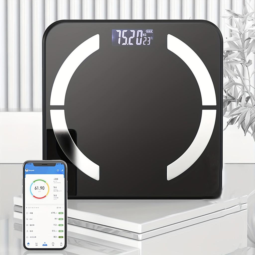 1 шт. Интеллектуальные цифровые светодиодные весы, весы для измерения жира, беспроводная точка доступа для смартфонов.