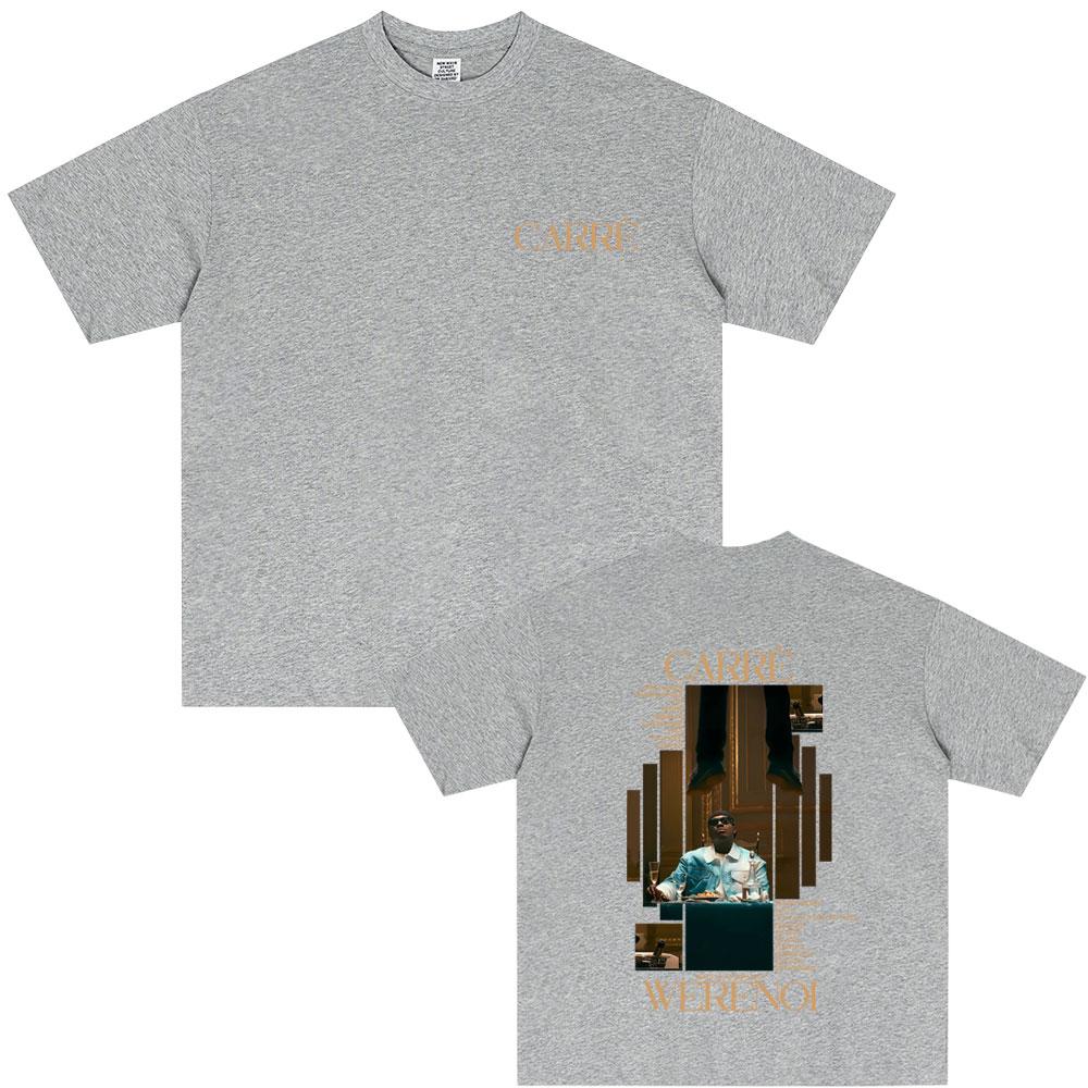 2026 Summer Rapper WeRenoi Carré Album Printed Tshirt Mens Fashion Hiphop Pop Music Cotton Loose Casual Retro Tshirt Tops