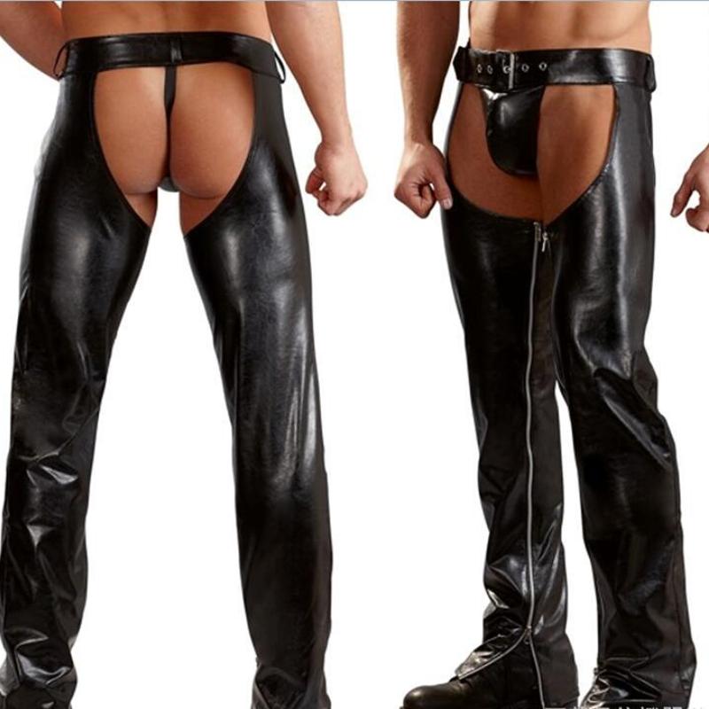 Мужские сексуальные брюки, секс-ролевые игры с пряжкой, пояс с открытой молнией для танцев, ночного клуба, эротическое нижнее белье для геев