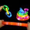 12 Pcs Glow Sticks Party Favors LED Light Up Pop Tubes Kids Toy Glow In The Dark Necklaces Bracelets Party Supplies for Birthday Christmas