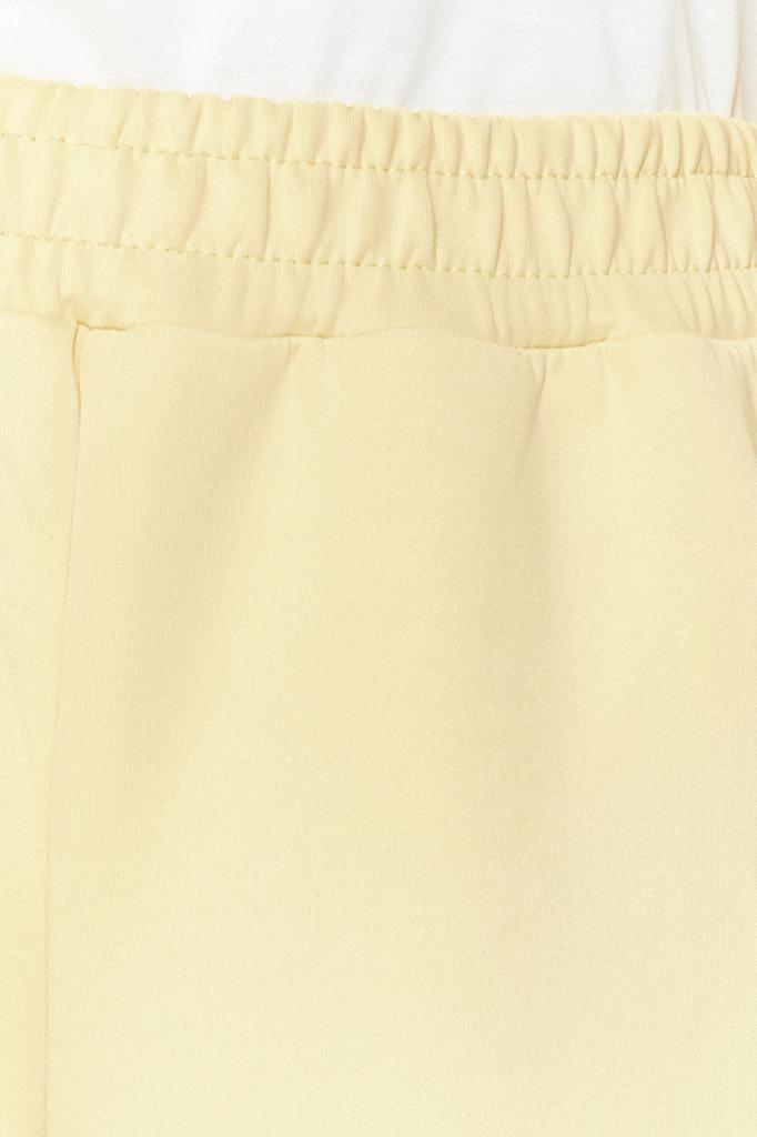 Women's Fashion New Hijab Bottom-Top Set Yellow Pocket Detailed Shirt-Pants Knitted Suit