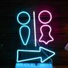 Неоновая вывеска для туалета с регулируемой яркостью для мужчин и женщин, световая вывеска для туалета, неоновая вывеска для ванной комнаты, домашний магазин, бар, ресторан, бизнес, настенный декор, неоновая трубка