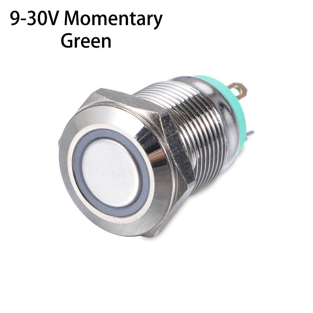 Waterproof Push 3V 5V 9V 12V 24V 110V 220V LED 12mm Metal Button Switch Momentary/Latching