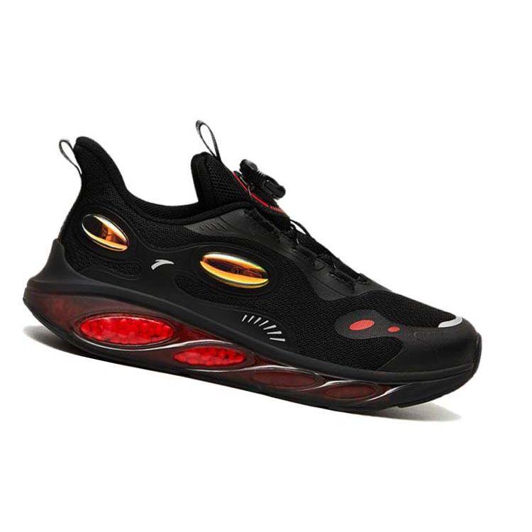 Anta Kids Comfortable Versatile Non-Slip Wear-Resistant Low-Top Running Shoes Kids Sneaker Black Red 312315566-2