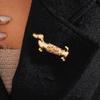 Retro Sausage Dog Brooch Jewelry Accessories Animal Lapel Pin Fashion Cute Dog Brooch  Festival