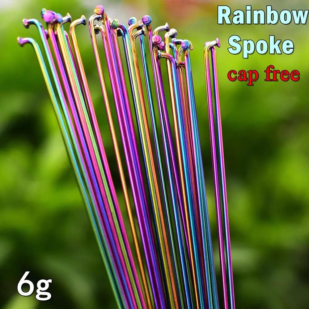 Nipples 304 Stainless Steel Rainbow Cycle Spokes Bicycle Spoke Stainless Steel Spokes Vacuum Pating