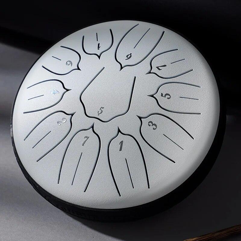 6 Inch 11 Notes Steel Tongue Drum Instrument D Major Percussion Steel Drum Meditation Zen Yoga Musical Drum Christmas Gift