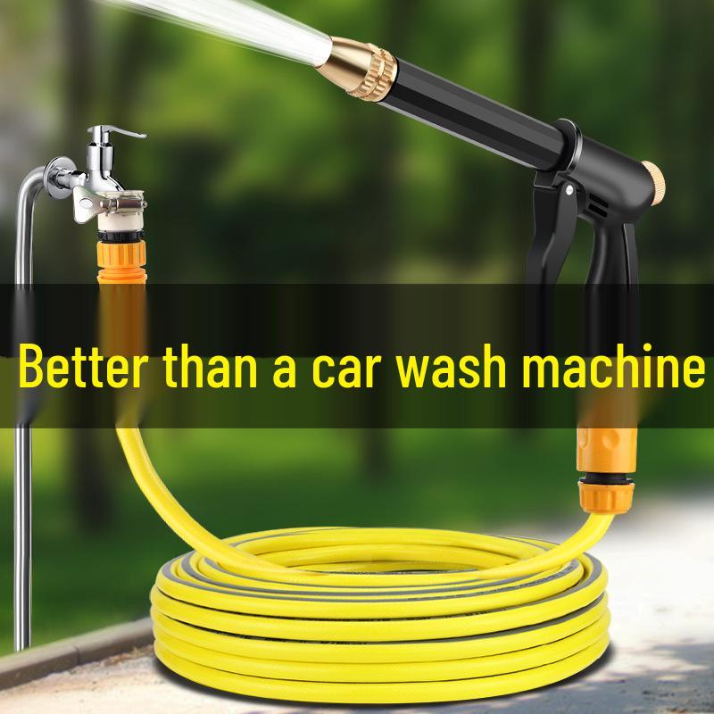 High-Pressure Telescopic Garden Hose & Spray Gun Set for Car Washing, Flower Watering, and Cleaning