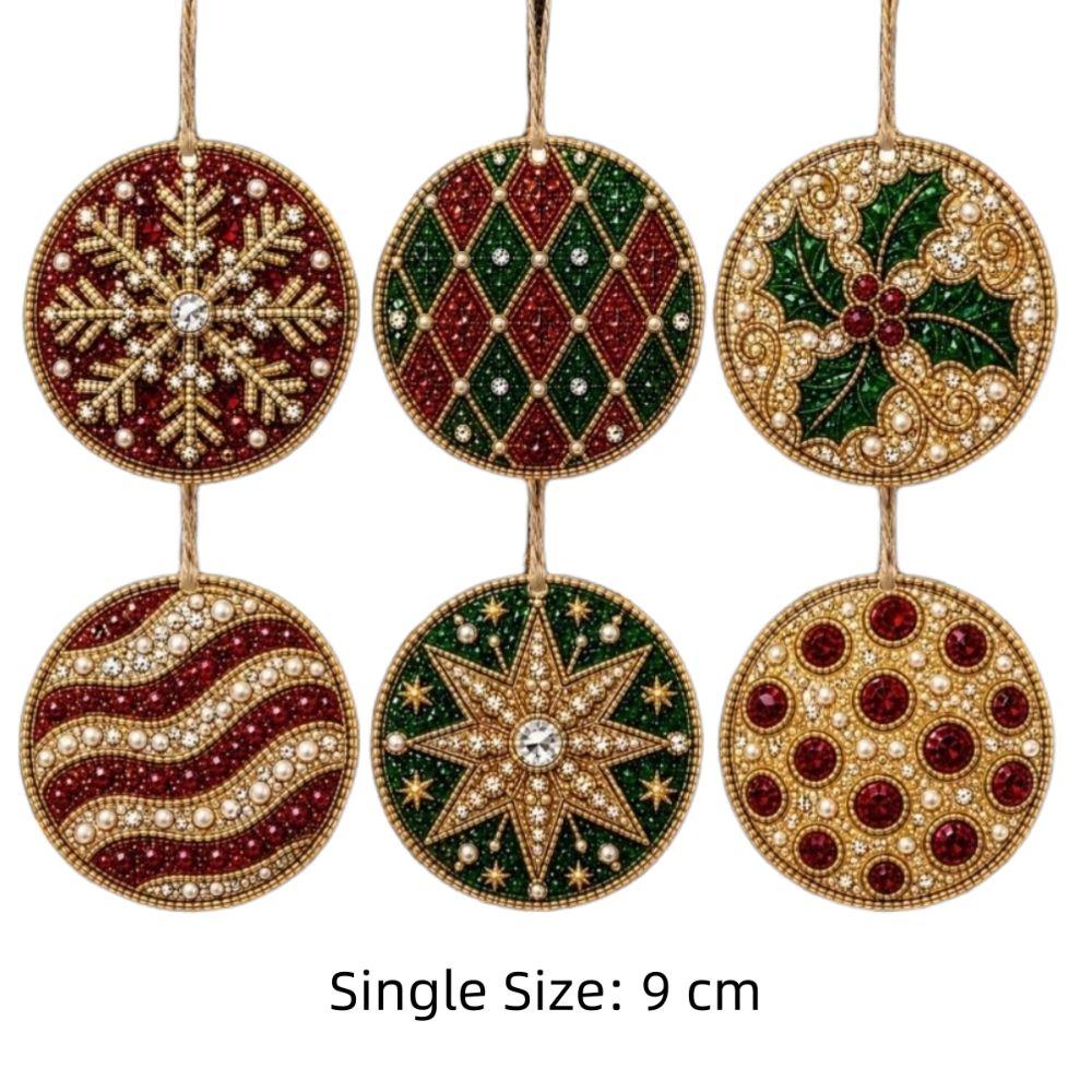 Handmade Christmas Ornaments 6 PCS DIY Crafts Kits New Xmas Tree Pendants Home Decor