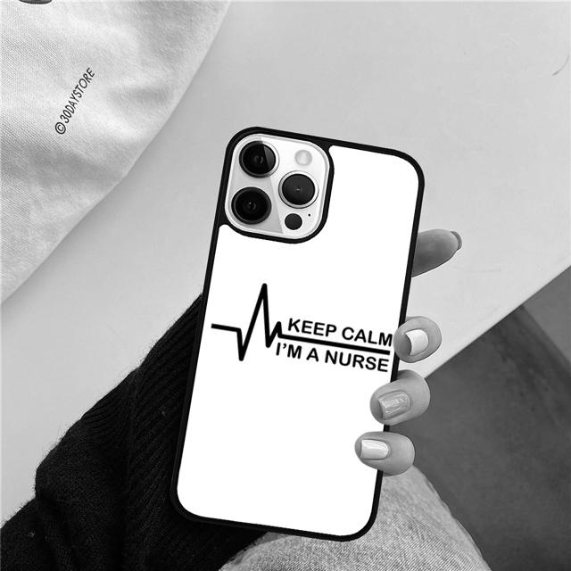 Медицина Сохраняйте спокойствие Я медсестра Чехол для телефона Для iPhone 17 Air 15 16 14 13 12 Pro Max 11 Pro Max Plus Coque Shell