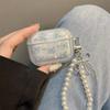 Свежий Воздух Чехол для Наушников Xiaoqing Подходит для Apple Airpods4 Жемчужная Цепочка Airpods3Pro Подвеска-Бантик.