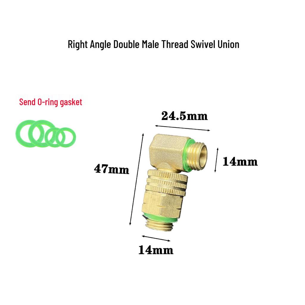Универсальный поворотный угловой соединитель для катушки шланга: Анти-запутывание, Угловой распылитель 90°, Аксессуар.