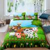 Детский мультяшный комплект постельного белья с изображением животных, зебры, жирафа, лисы, кенгуру, короля, королевы, мальчика, девочки, кролика, дикой природы, полиэстеровое одеяло