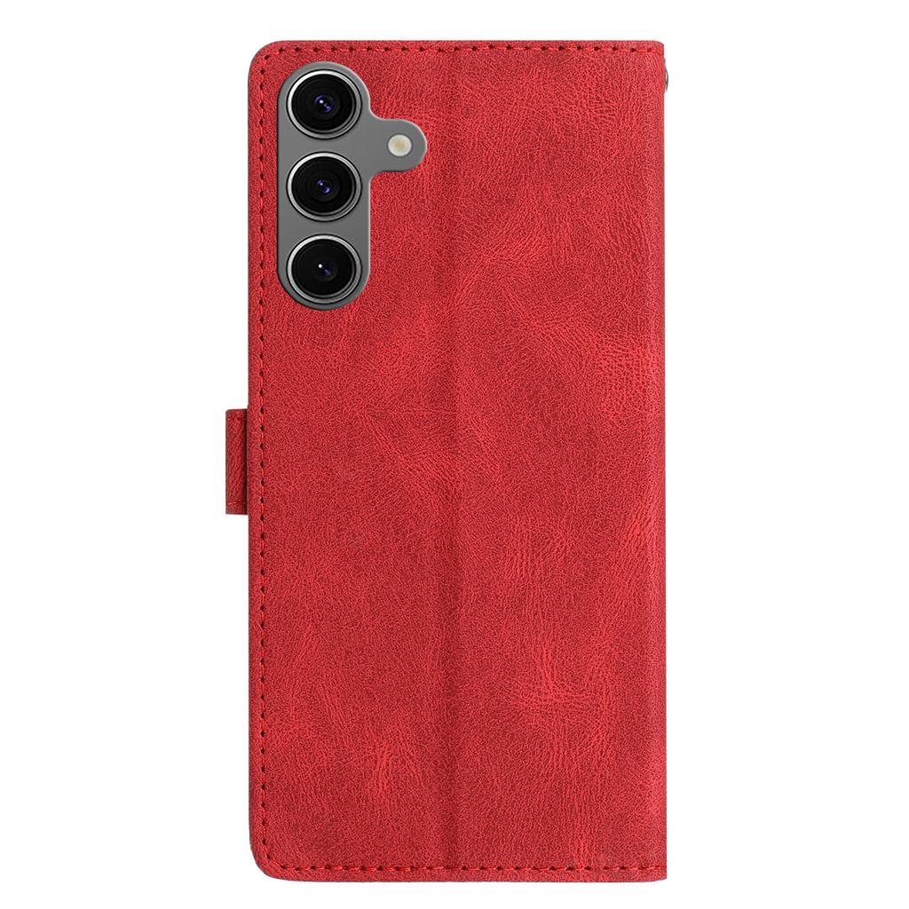 For Samsung Galaxy S24 FE Leather Case Solid Color Phone Wallet Cover