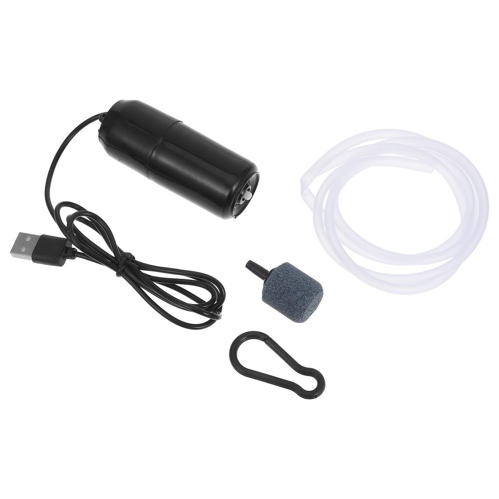 Мини-тихий USB-насос для кислорода, аэратор для аквариума, аксессуары для аквариумных воздушных насосов, портативный маленький аэратор, высококачественный материал, черный цвет