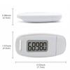 3D Sensor Pedometer Step Counting Device with Blue Backlight Clip-on Pedometer with Detachable Back
