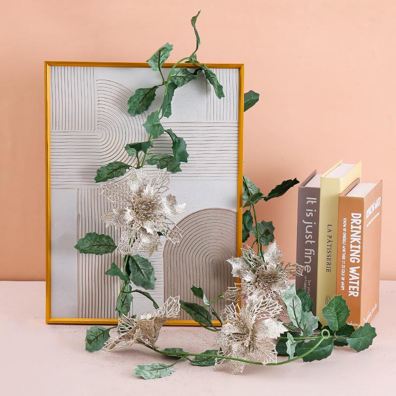 Christmas Party Decor With Hollow Glitter Vines For Seasonal Home Accent