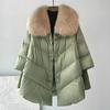 Зимняя парка Высококачественная Толстая Теплая Пуховая Хлопковая Куртка Женская Модная с Длинным Рукавом Стеганая Одежда Женское Свободное Пальто