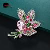 Элегантная цветочная брошь-булавка с бриллиантами - преувеличенный аксессуар для шали в европейском и американском стиле для женщин