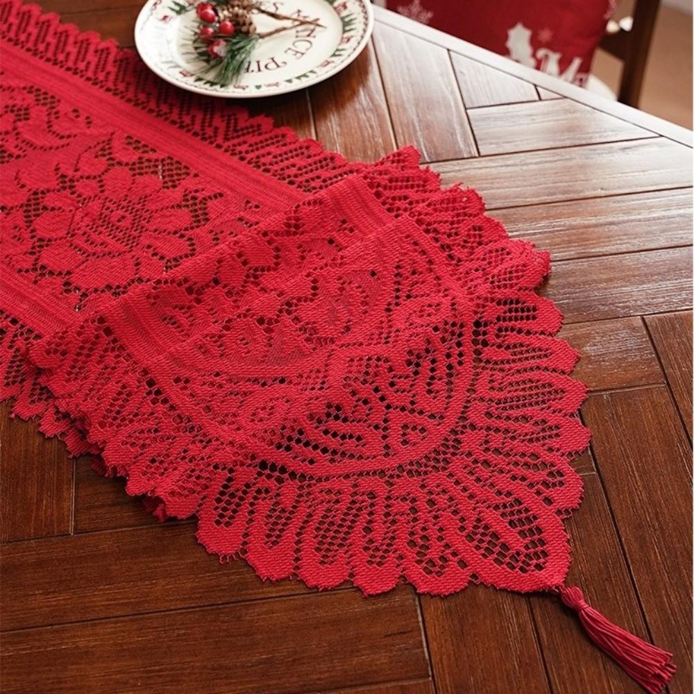 Lace Dining Table Mat Solid Color Table Decoration New Table Runner Home Decoration