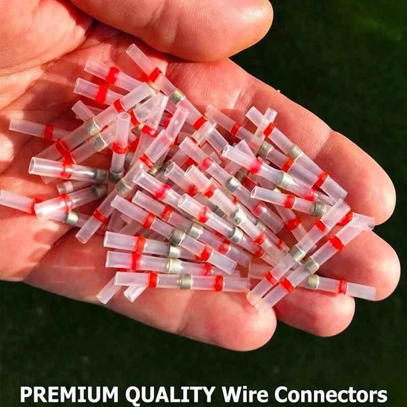 10/20/50 шт. термоусадочные стыковые обжимные клеммы водостойкие уплотнительные соединители для проводов припой для сращивания кабеля клеммный комплект
