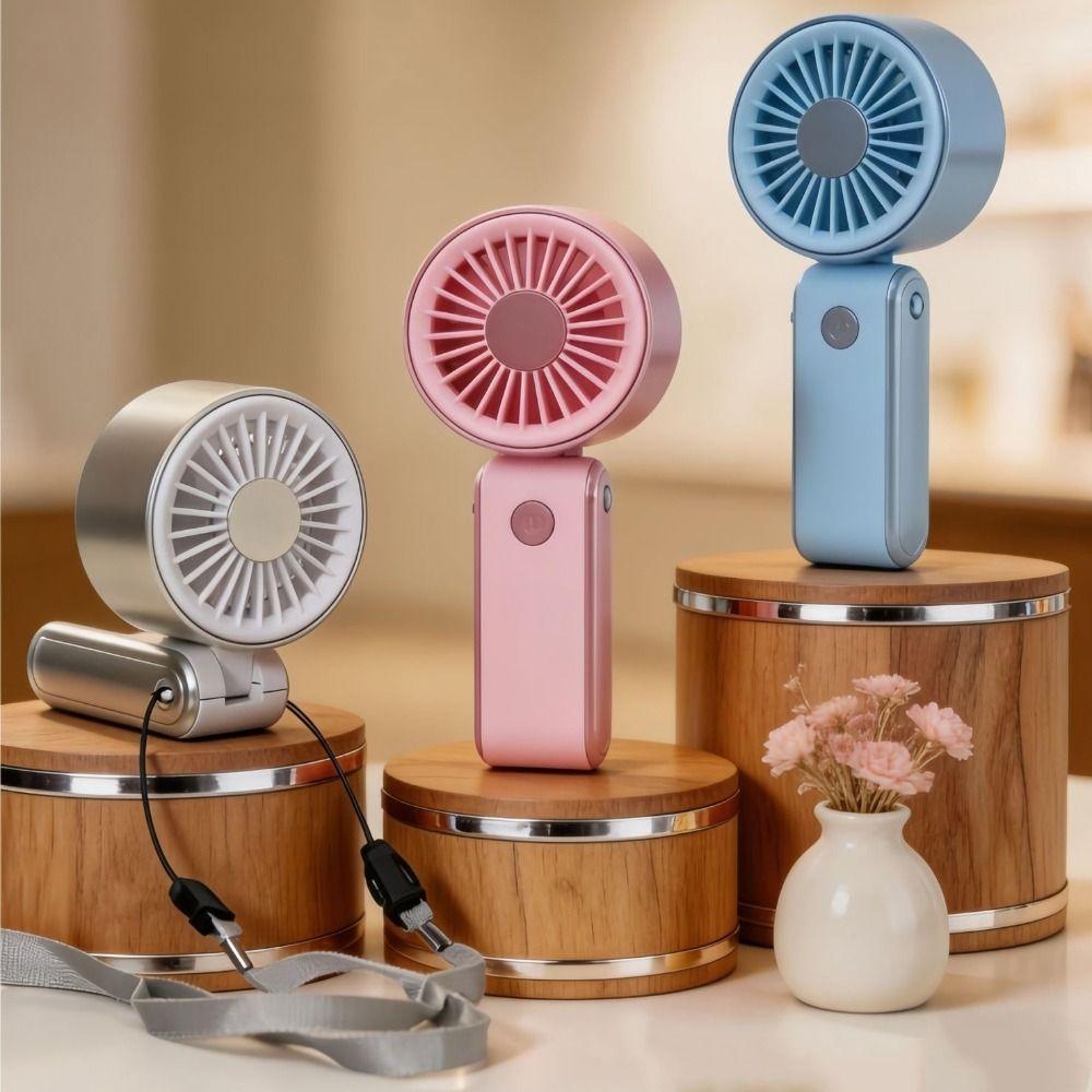 Quiet Operation Handheld Mini Fan Foldable Neck Hanging Small Fan Personal Cooling Fan Office