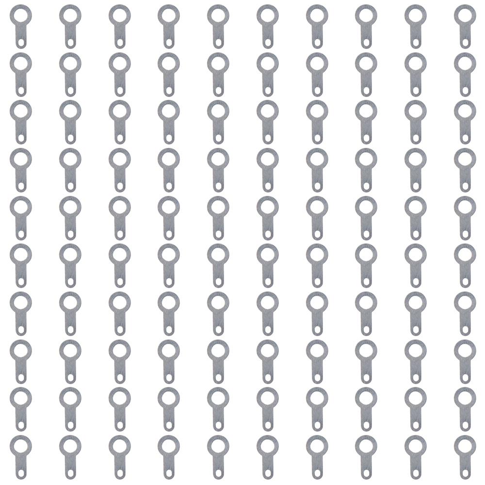 100pcs Crimp Solder Ring Terminal Silver Tone Ring Terminal Connector New