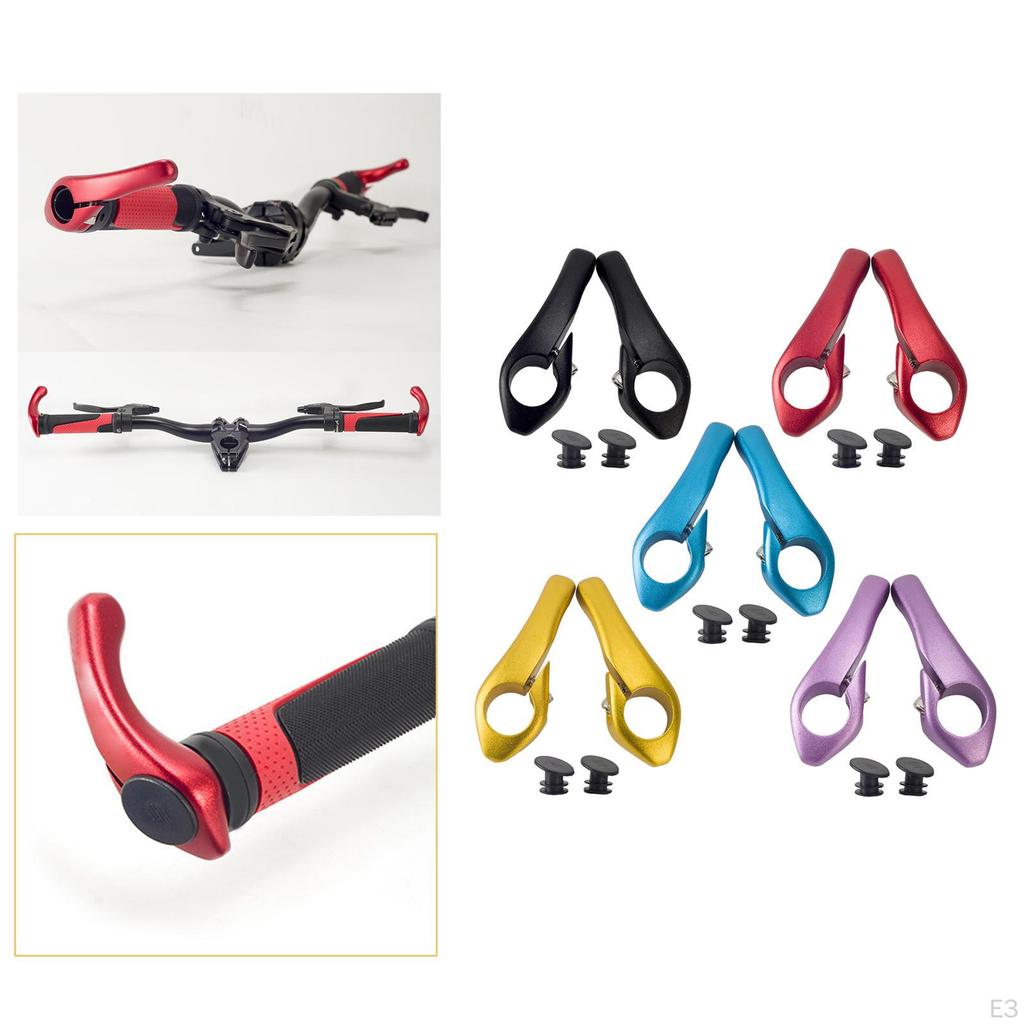 2Pcs Bike Handlebar Ends Bicycle Bar Handle Grips for Road