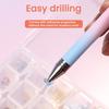 Rhinestone Art Pen with Wax Ergonomic Design Automatic Refillable Nail Pen DIY Craft Fine Tip Manicure Pen