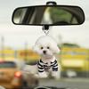 Car Rearview Mirror Pendant Hanging Decoration with Lanyard Easy To Hang Realistic Design Animal Shaped Christmas Tree Ornament