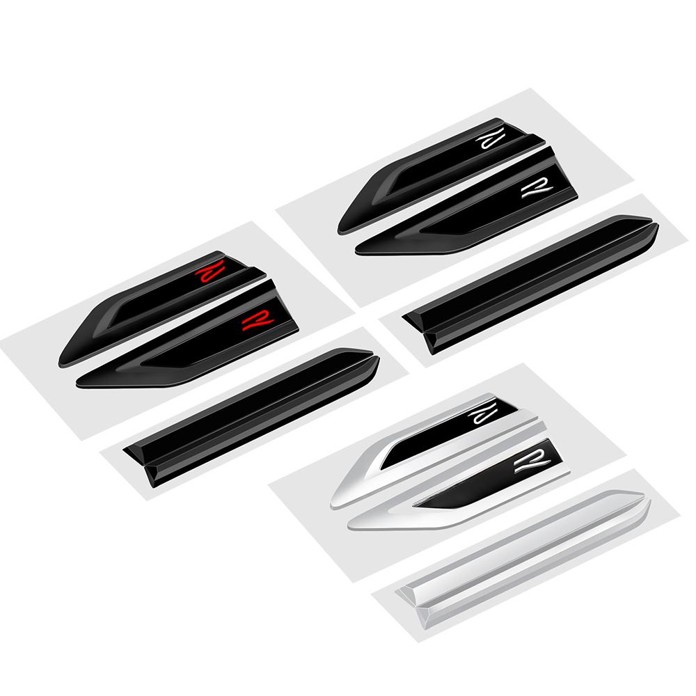 2Pcs R Line GTI 4Motion Car Logo Auto Body Fender Decoration Side Door Blade Sticker For t-iguan