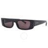 Saint Laurent Black Rectangular Unisex Sunglasses Sl 553s 001 52