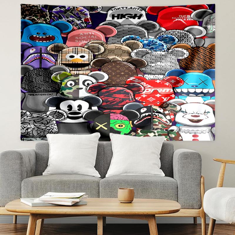 Sesame Street Print Tapestry, Lightweight Wall Hanging, for Bedroom, Dorm, Living Room, Home Art Decor, Birthday Christmas Gift for Friends