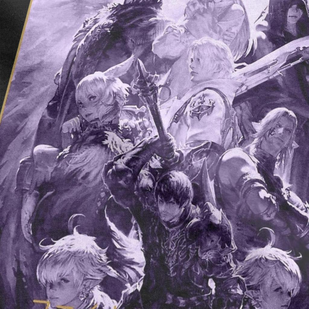 Final Fantasy XIV Shadowbringers Мужские футболки 100% хлопок Новинка Футболки с круглым вырезом Футболки с коротким рукавом Летняя одежда