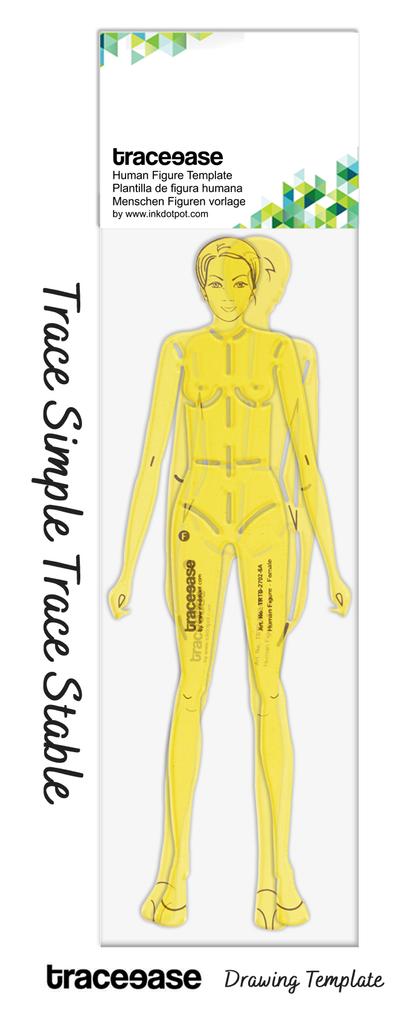 Traceease Шаблон женской человеческой фигуры, трафареты, инструменты для рисования модельера, 2 шт.