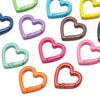 5Pcs 25mm Heart Shaped Carabiner Hook Ring Keychain Keyrings for DIY Jewelry Making Supplies Connector Buckles Accessories