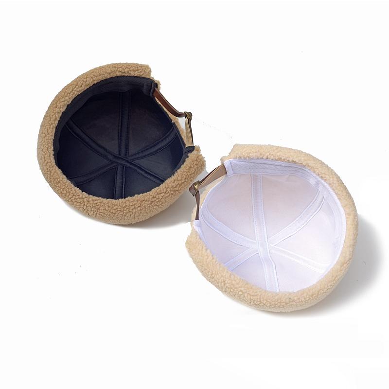 Унисекс, зимняя толстая байкерская кепка-докер, уличная одежда, тыква, винтажная темно-синяя шляпа без полей, дыня, моряк, повседневная короткая кепка в стиле Харадзюку