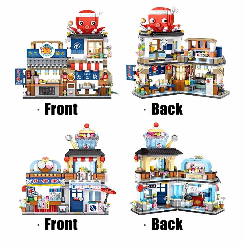 Магазин Shaved Store Building Block Shaved Ice Shop Bricks Restaurant Model Toys for Kids Gifts Home Decor