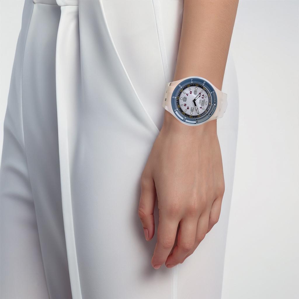Swatch Унисекс 47мм Белые Часы SULW100D SULW100D