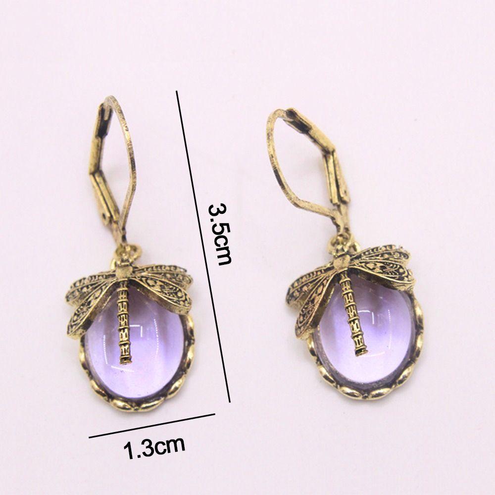 Vintage Vintage Dragonfly Earrings Carving Pattern = Fashion Dragonfly Pendant Earrings Jewelry