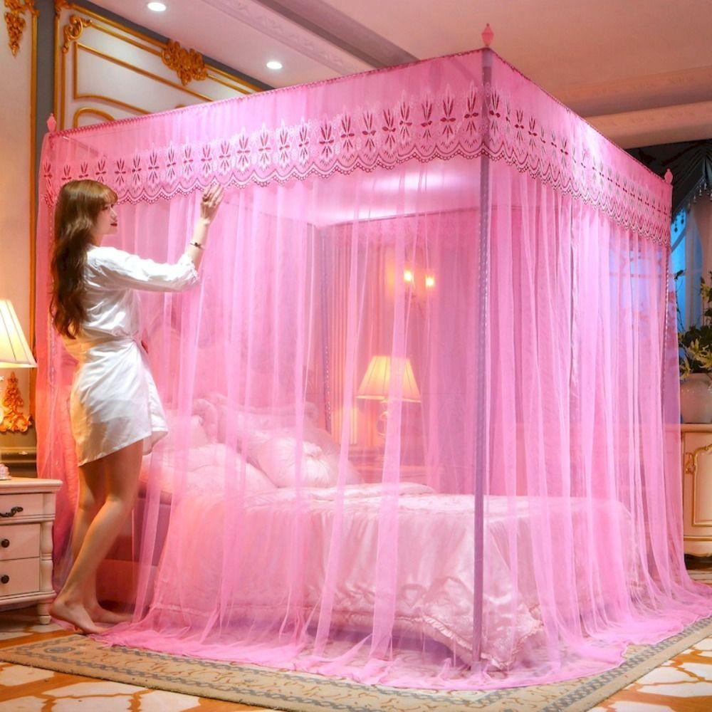 Queen Size Princess Style Home Decoration Mesh Bed Canopy Bed Tent Mosquito Net Bedding Article