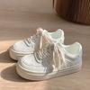 Японские универсальные молочные фуфу маленькие белые туфли под брендом женские 2025 весна новые на толстой подошве ретро повседневные кеды