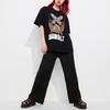 Uniqlo X Dragon Ball Коллаборация SS23 Фриза Гоку Принт Дышащая Футболка с Круглым Вырезом и Коротким Рукавом Унисекс Топы Черный 463101-09