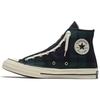 1970s Chuck Taylor All Star Zip Plaid High Top Canvas Shoes Unisex Sneakers Green Black 169258C