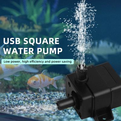 Ультра-тихий 5V USB Маленький насос 120 л/ч Мини погружной бытовой водяной насос для рыбоводного пруда, фонтана, пруда, аквариума