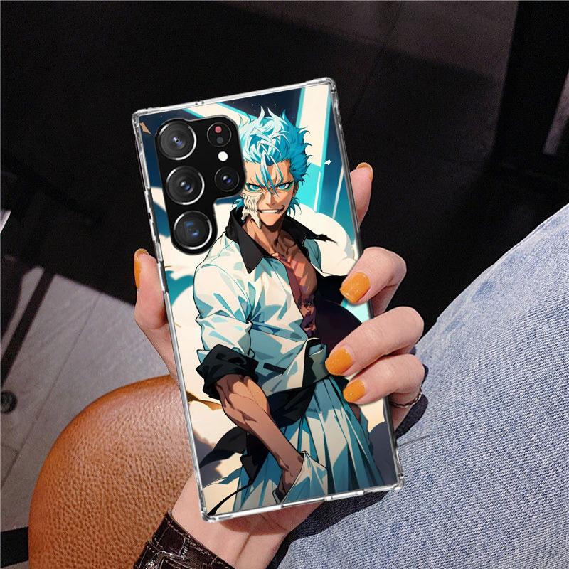 Grimmjow 6 Bleach Phone Case For Samsung Galaxy S24 S25 Edge S26 Ultra S23 S22 S21 Plus S20 FE + Personalized Print Cover Galaxy