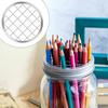 Metal Mason Jar Flower Lid Insert Wide Mouth Canning Jar Lid with Straw Hole Grid Organizer for Flowers Pens Toothbrushes