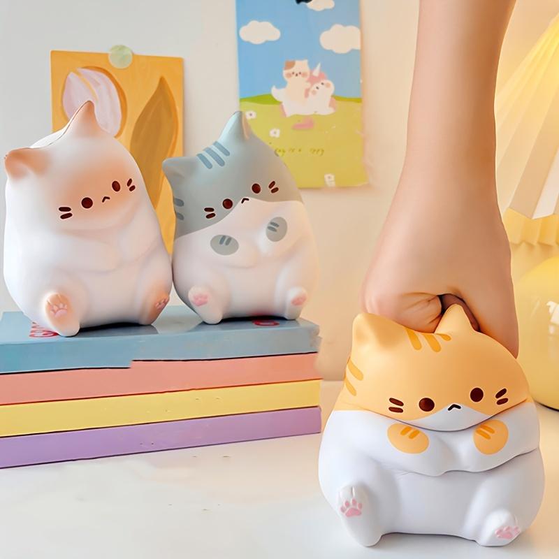 1 шт. забавная игрушка-сжиматель для котенка, снятие стресса, медленно восстанавливающийся пузырь, декомпрессионная игрушка для использования в офисе и дома